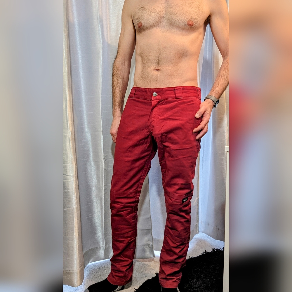 Dickies slim fit pants. 32x32. Rare deep red color